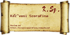 Kövesi Szerafina névjegykártya